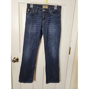 Dear John Women's Denim Blue Jeans Size 27x28 Straight Leg Dark Wash